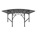 vidaXL Gartenbank Baumbank 113 cm Schwarz Stahl Bild 5