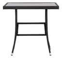 vidaXL Gartentisch Schwarz Poly Rattan mit Glasplatte Bild 1