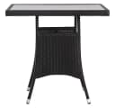 vidaXL Gartentisch Schwarz Poly Rattan mit Glasplatte Bild 3