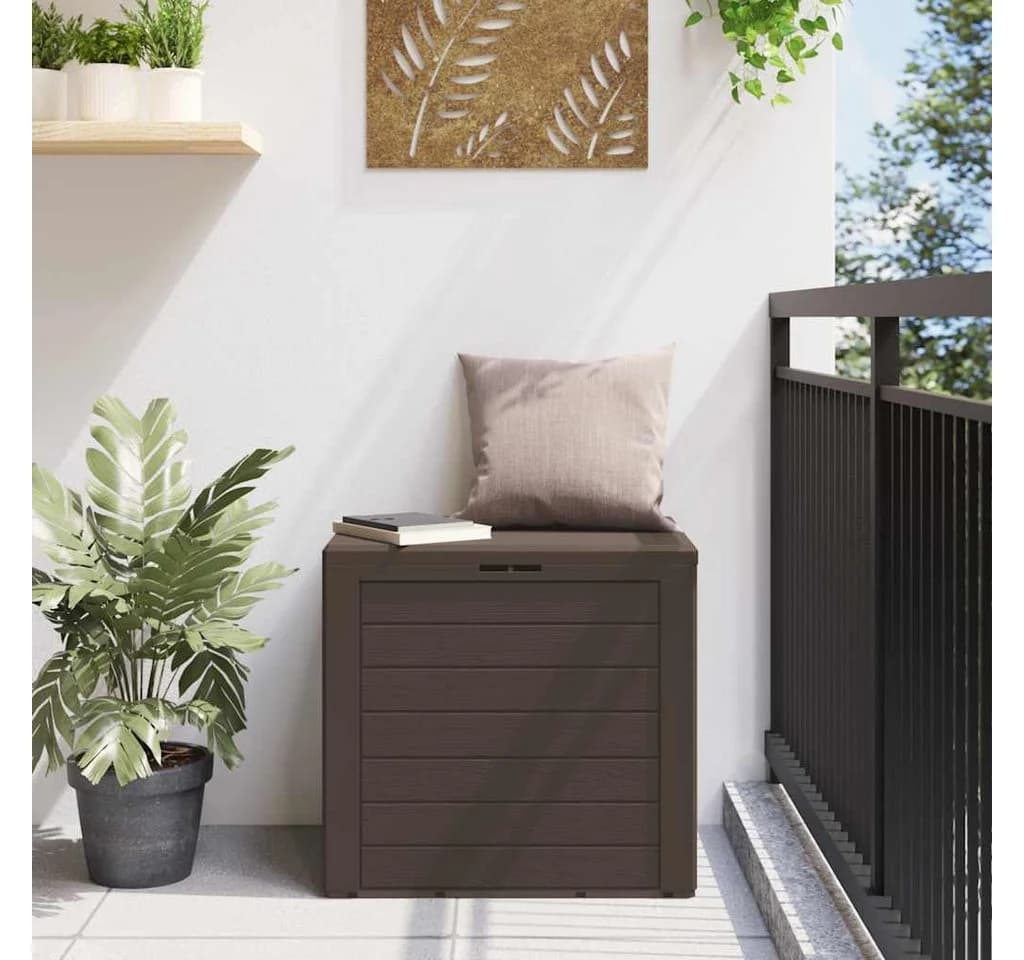 vidaXL Gartenbox Braun 58,5x46x55 cm Polypropylen - Bild 3
