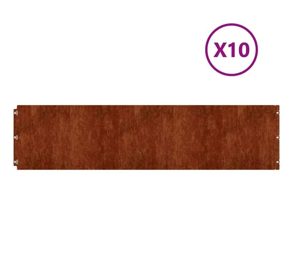 vidaXL Rasenkanten 10 Stk. Cortenstahl Rostig - Bild 2
