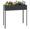 vidaXL Blumentopf Pflanzkübel Anthrazit Verzinkter Stahl Bild 3
