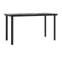 vidaXL Gartentisch Schwarz 200x100x74 cm Stahl Hartglas Bild 2