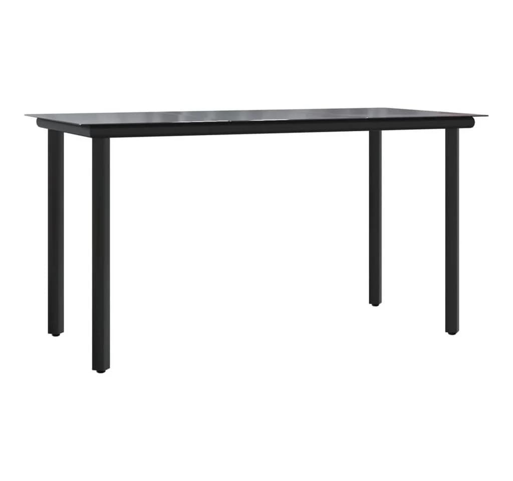 vidaXL Gartentisch Schwarz 200x100x74 cm Stahl Hartglas - Bild 2