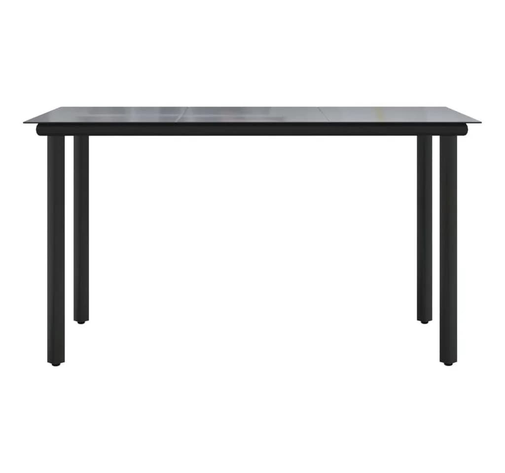 vidaXL Gartentisch Schwarz 200x100x74 cm Stahl Hartglas - Bild 3