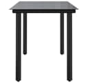 vidaXL Gartentisch Schwarz 200x100x74 cm Stahl Hartglas Bild 4