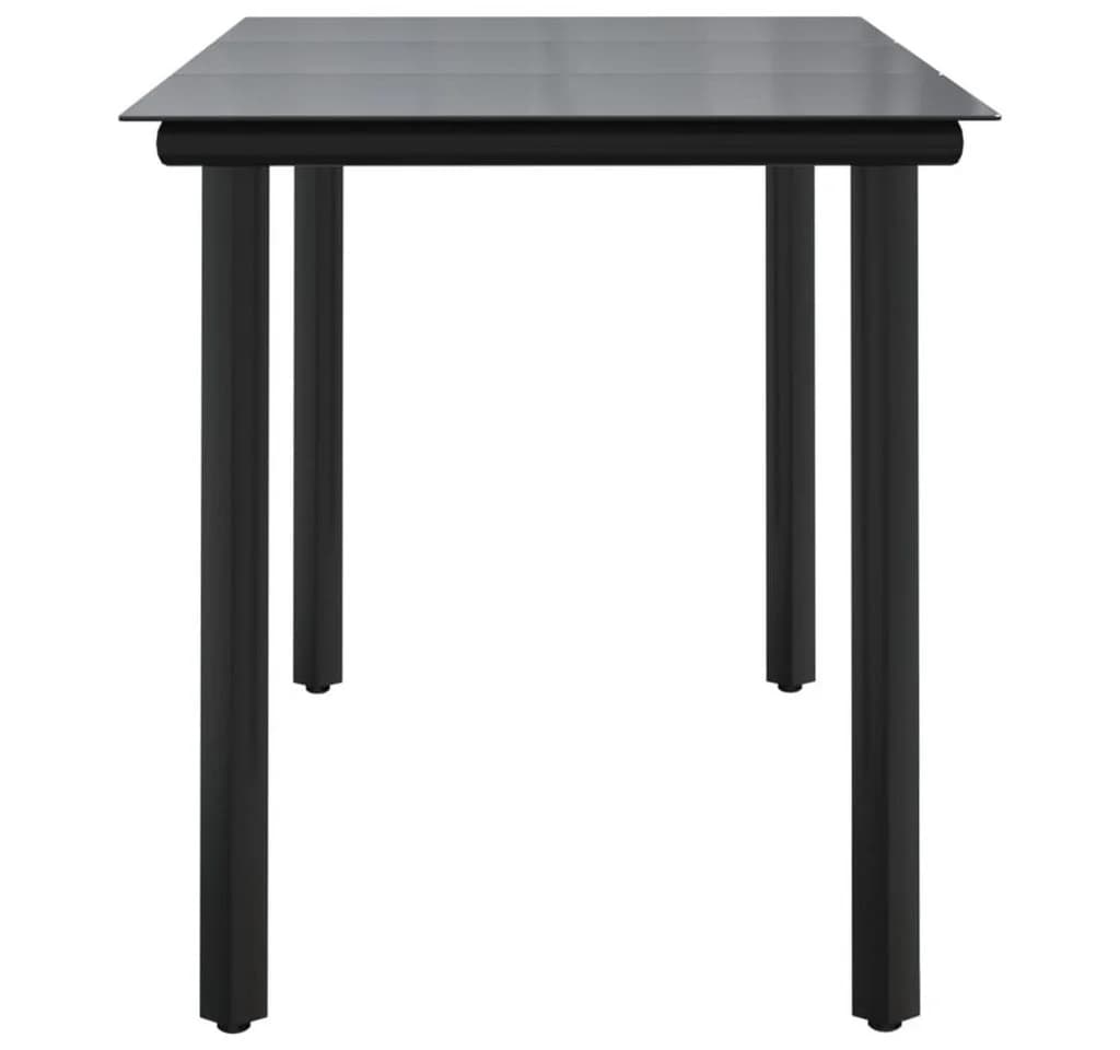 vidaXL Gartentisch Schwarz 200x100x74 cm Stahl Hartglas - Bild 4