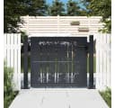 vidaXL Gartentor Anthrazit Stahl Bambus-Design Bild 1