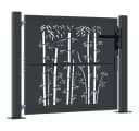 vidaXL Gartentor Anthrazit Stahl Bambus-Design Bild 2