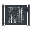 vidaXL Gartentor Anthrazit Stahl Bambus-Design Bild 3