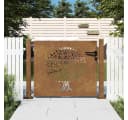 vidaXL Gartentor 100x75 cm Cortenstahl Baumdesign Bild 1