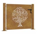 vidaXL Gartentor 100x75 cm Cortenstahl Baumdesign Bild 2