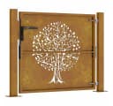 vidaXL Gartentor 100x75 cm Cortenstahl Baumdesign Bild 5