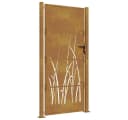 vidaXL Gartentor 100x175 cm Cortenstahl Gras-Design Bild 2
