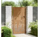vidaXL Gartentor 100x175 cm Cortenstahl Gras-Design Bild 3