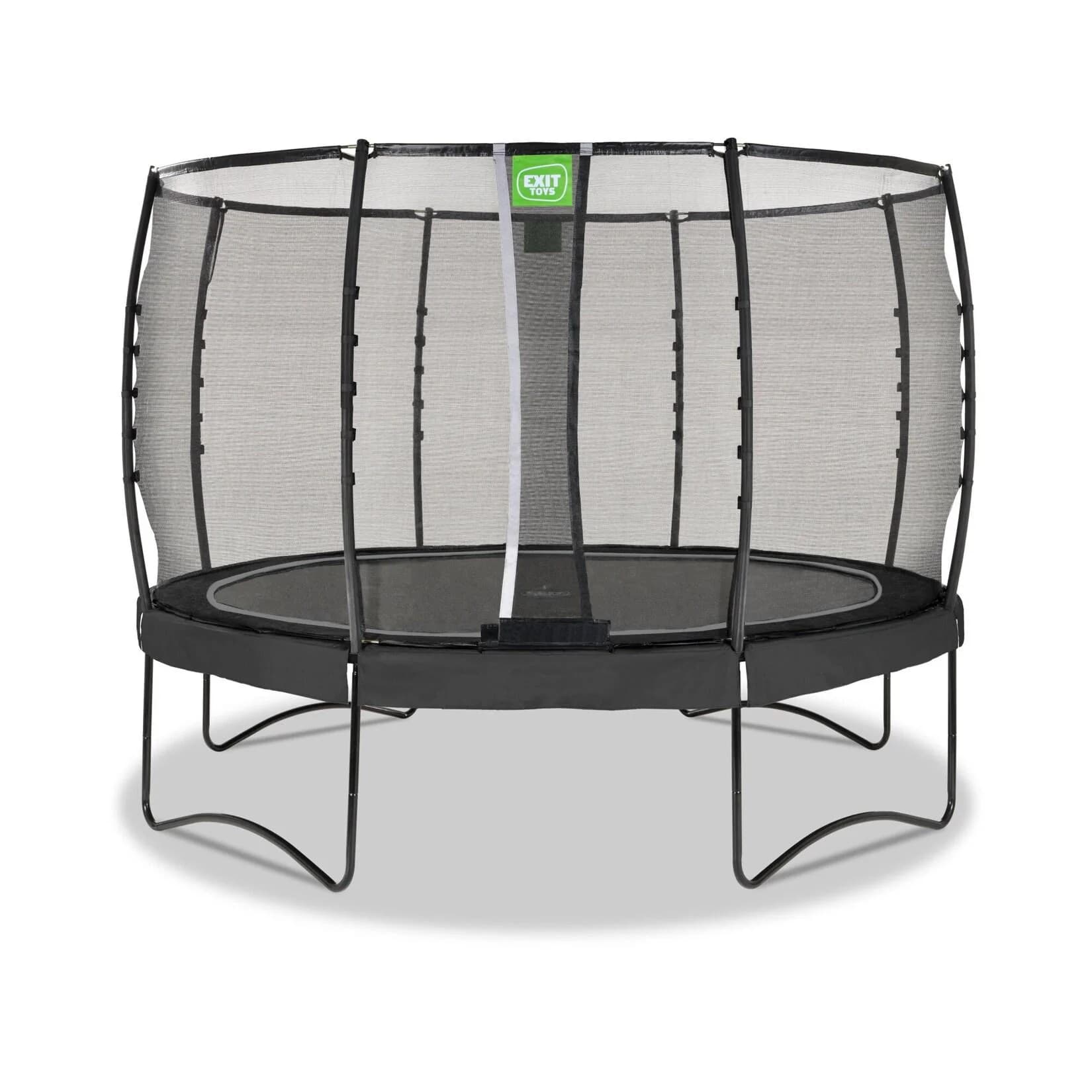 EXIT Allure Premium Gartentrampolin Schwarz mit Sicherheitsnetz