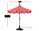 Mica Decorations Sonnenschirm Kelly Rot mit Tasche Bild 3