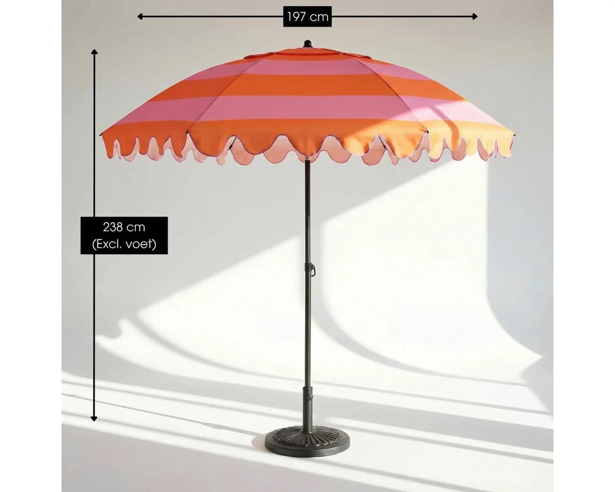 Mica Decorations Neigbarer Sonnenschirm Orange 238 x Ø197 cm - Bild 3