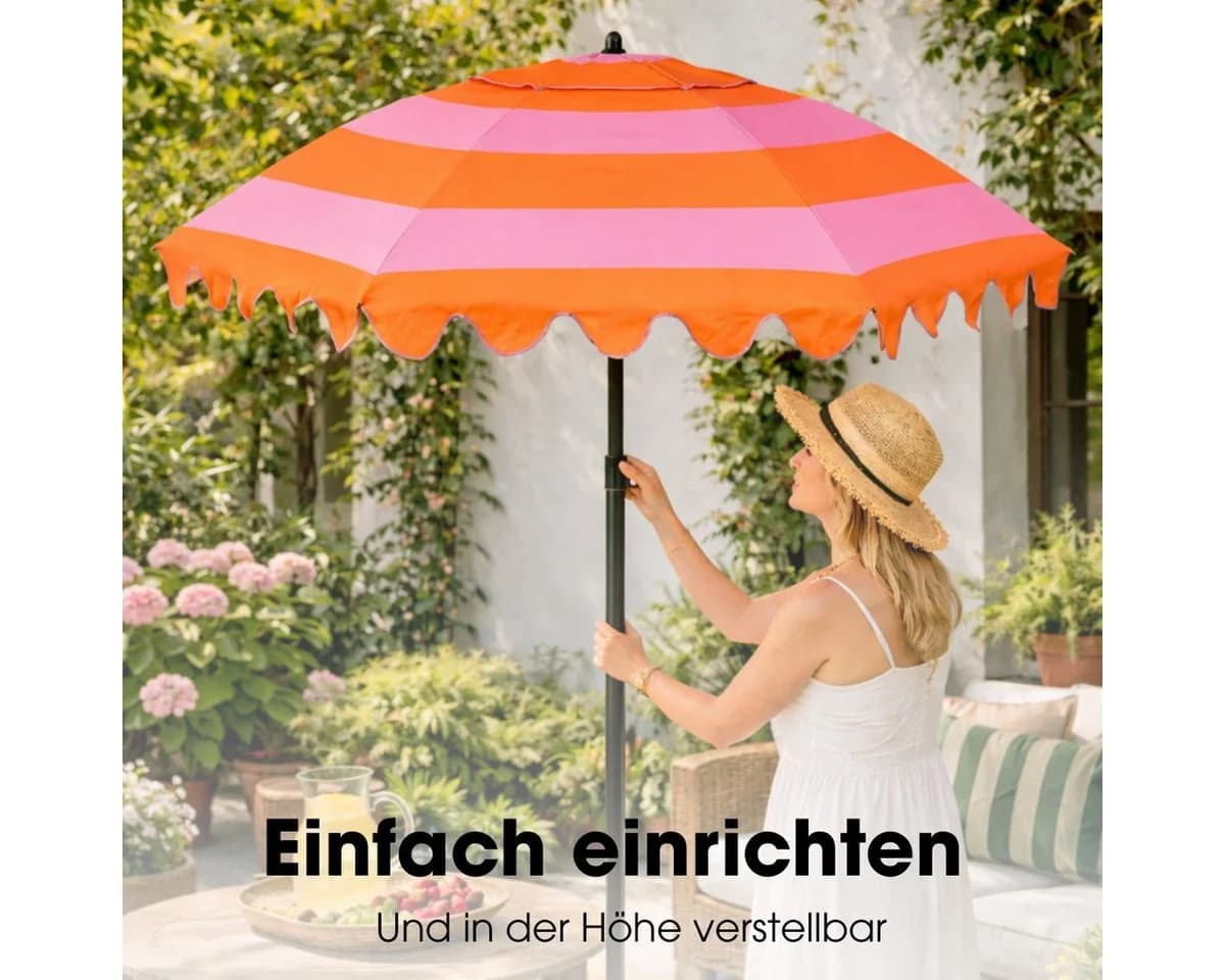 Mica Decorations Neigbarer Sonnenschirm Orange 238 x Ø197 cm - Bild 5