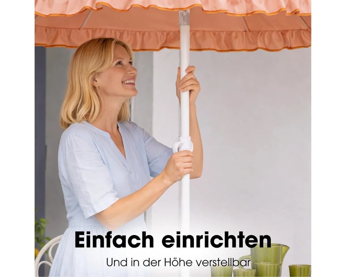 Mica Decorations Neigbarer Sonnenschirm Peach - Bild 5