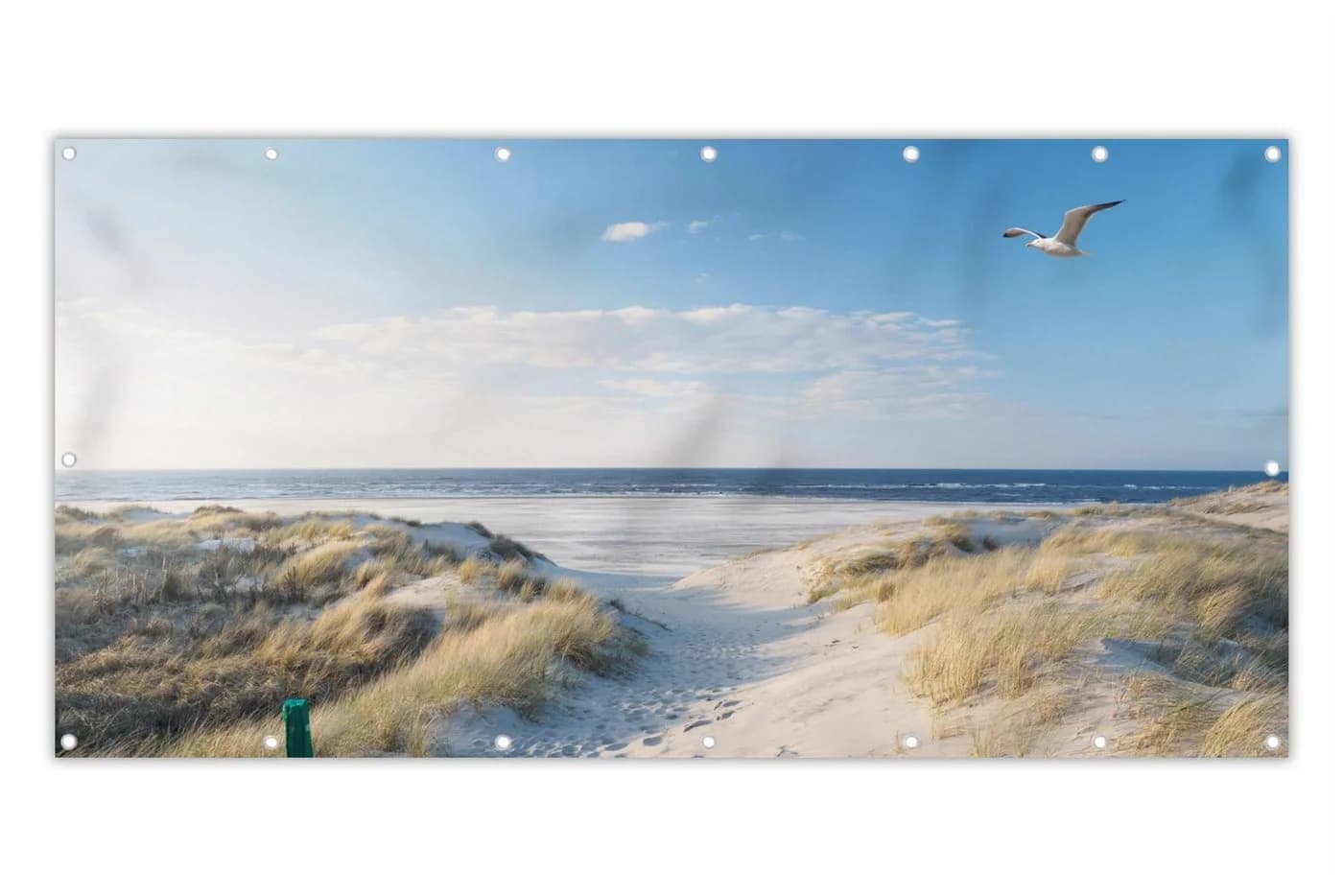 MuchoWow Balkonsichtschutz Düne Möwe PVC 90x200 cm - Bild 2
