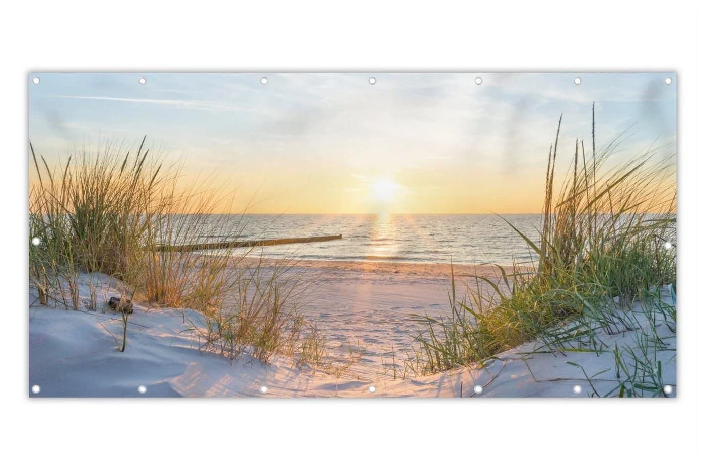 MuchoWow Balkonsichtschutz Strand Design PVC Windschutz - Bild 2