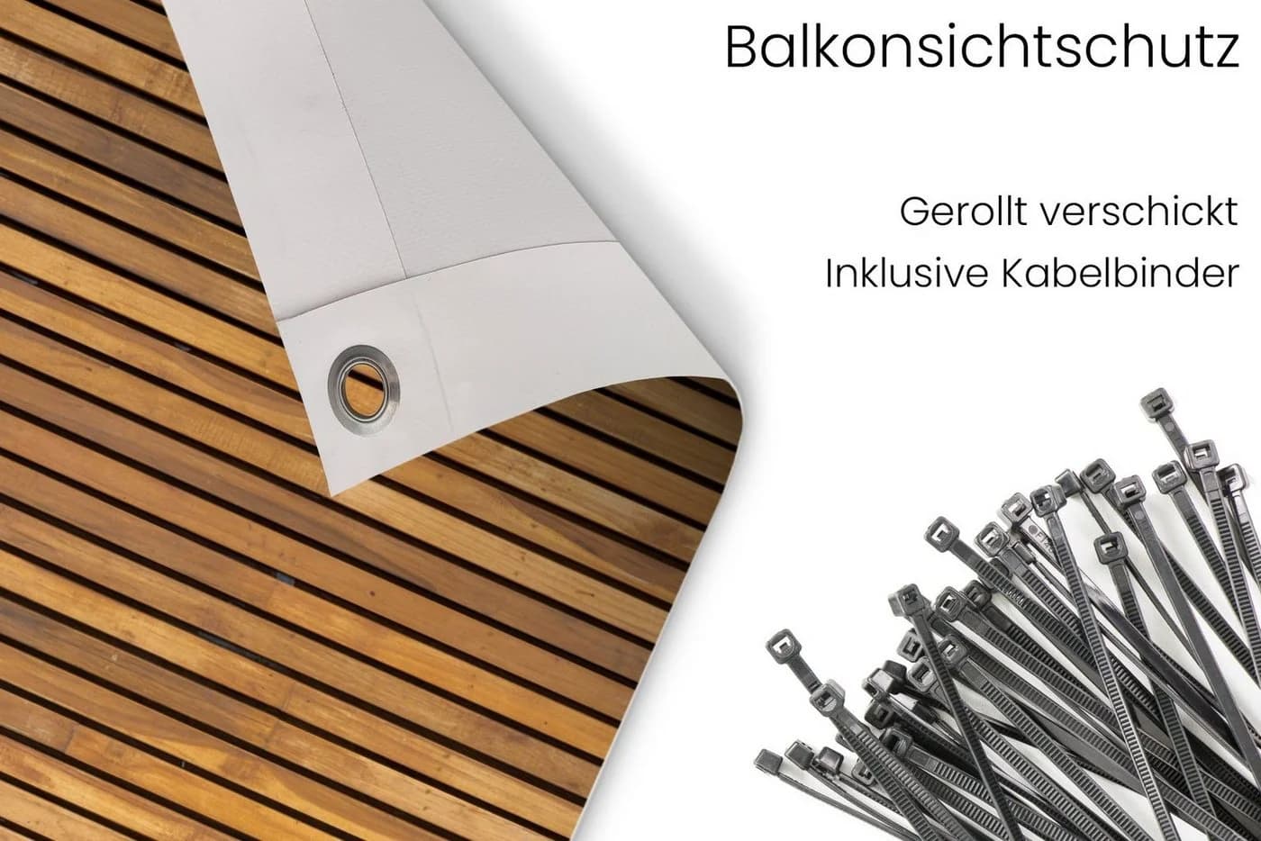 MuchoWow Balkonsichtschutz Latte PVC Braun Windschutz - Bild 5