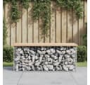 vidaXL Gartenbank Gabionen Massivholz Kiefer Bild 1