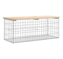 vidaXL Gartenbank Gabionen Massivholz Kiefer Bild 2