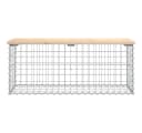 vidaXL Gartenbank Gabionen Massivholz Kiefer Bild 3