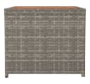 vidaXL Gartentisch Grau Poly Rattan & Massivholz Bild 4