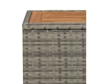 vidaXL Gartentisch Grau Poly Rattan & Massivholz Bild 5