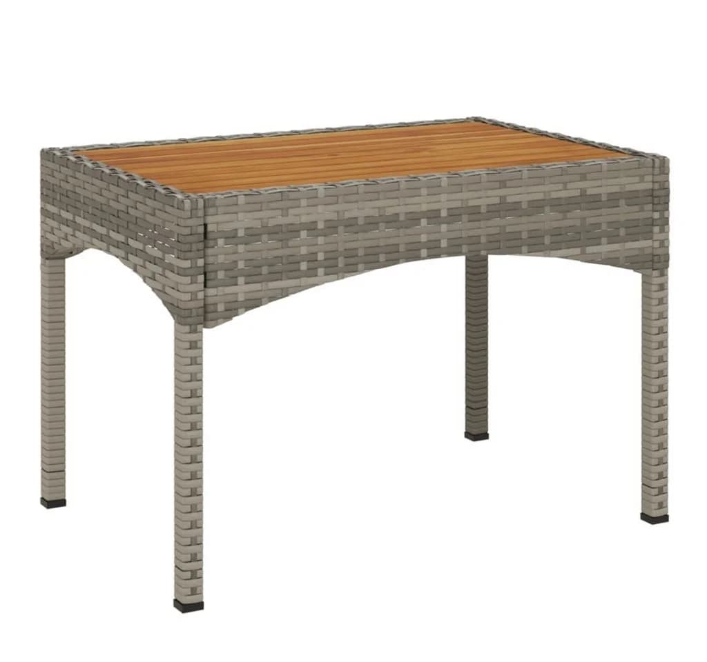 vidaXL Gartenstuhl-Set 2-tlg. mit Tisch Grau Poly Rattan - Bild 3