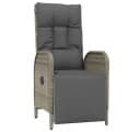 vidaXL Gartenstuhl-Set 2-tlg. mit Tisch Grau Poly Rattan Bild 5