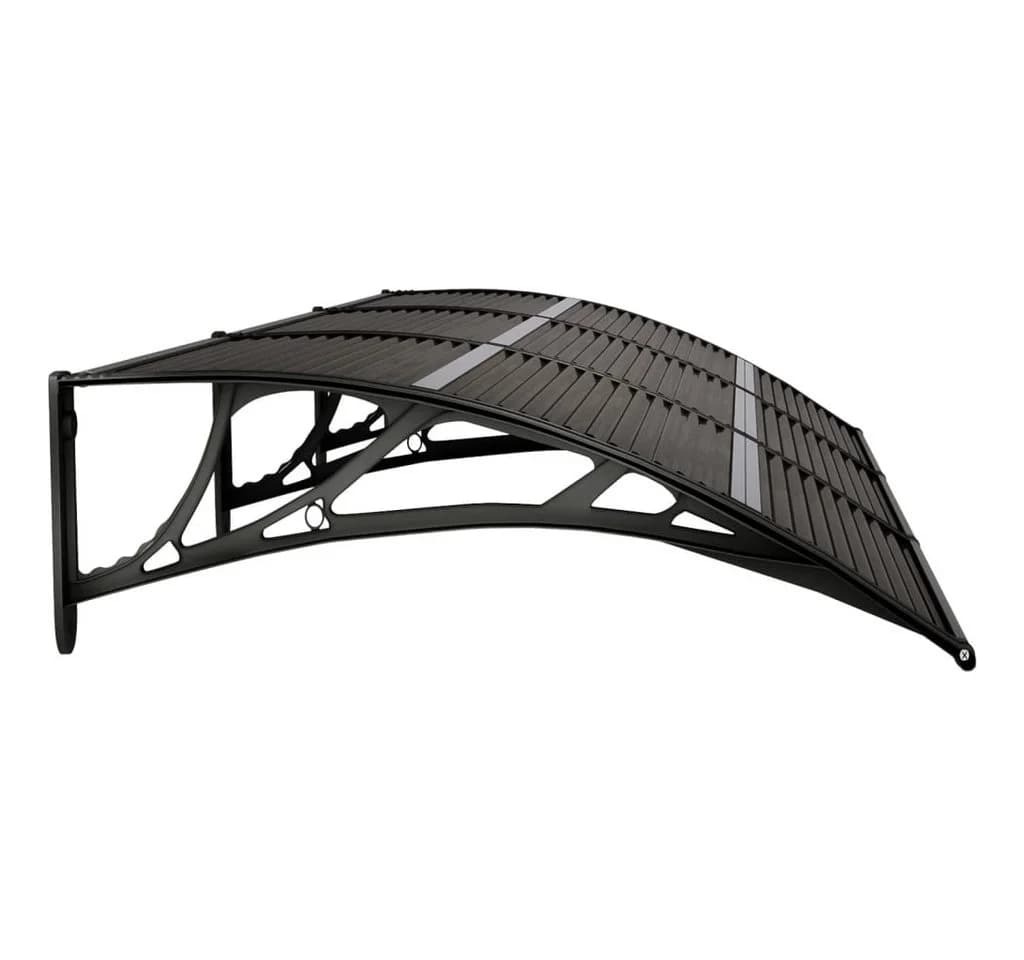 vidaXL Türvordach Schwarz Polycarbonat - Bild 4
