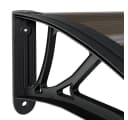 vidaXL Türvordach Schwarz Polycarbonat Bild 5