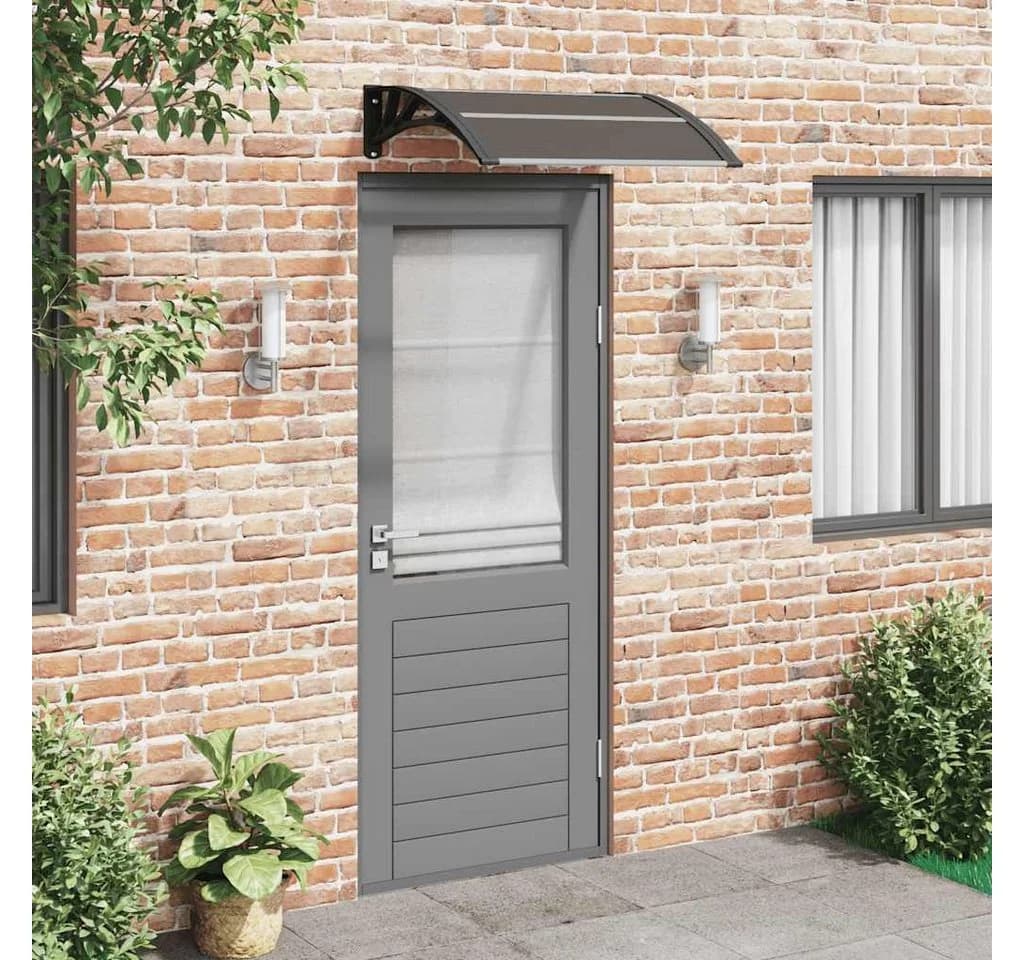 vidaXL Türvordach Schwarz Polycarbonat
