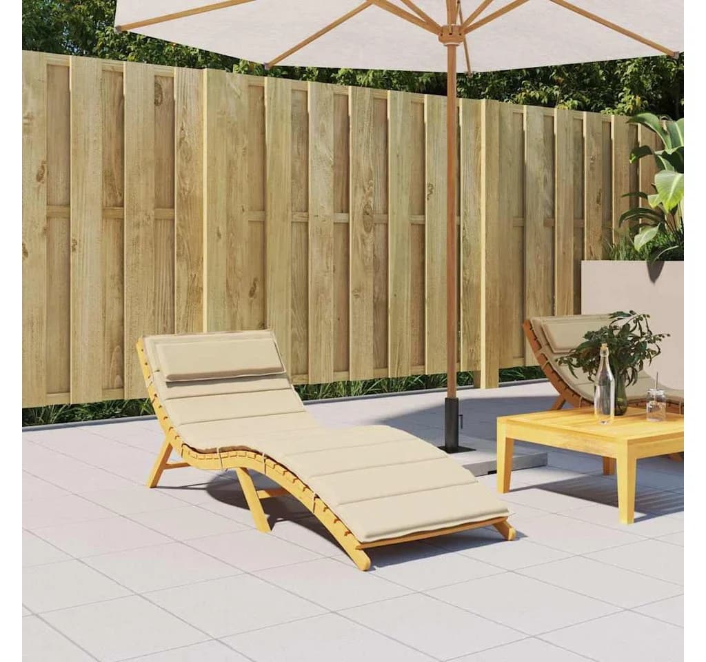 vidaXL Sitzauflage Sonnenliege Beige Oxford-Gewebe