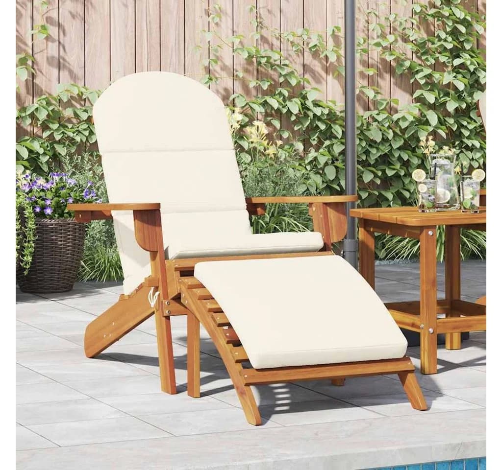 vidaXL Adirondack Gartenstuhl mit Fußstütze Massivholz Akazie