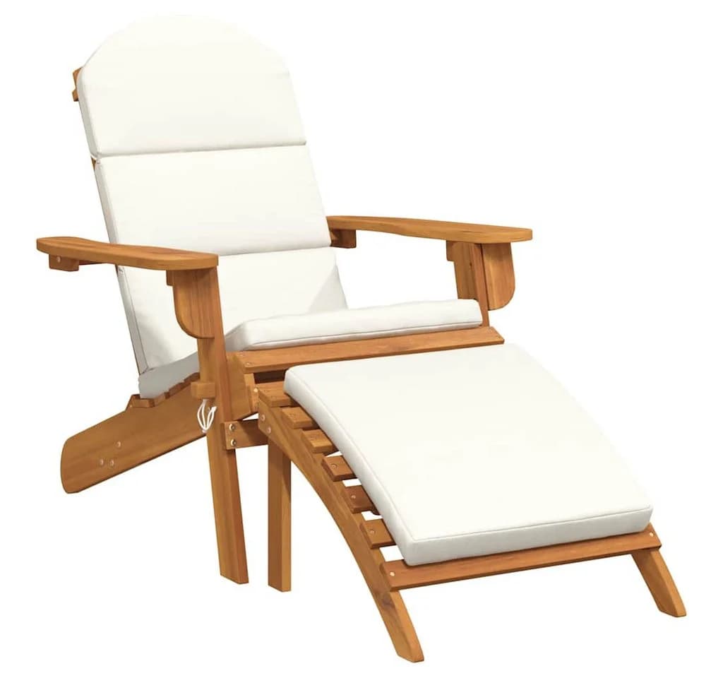 vidaXL Adirondack Gartenstuhl mit Fußstütze Massivholz Akazie - Bild 2