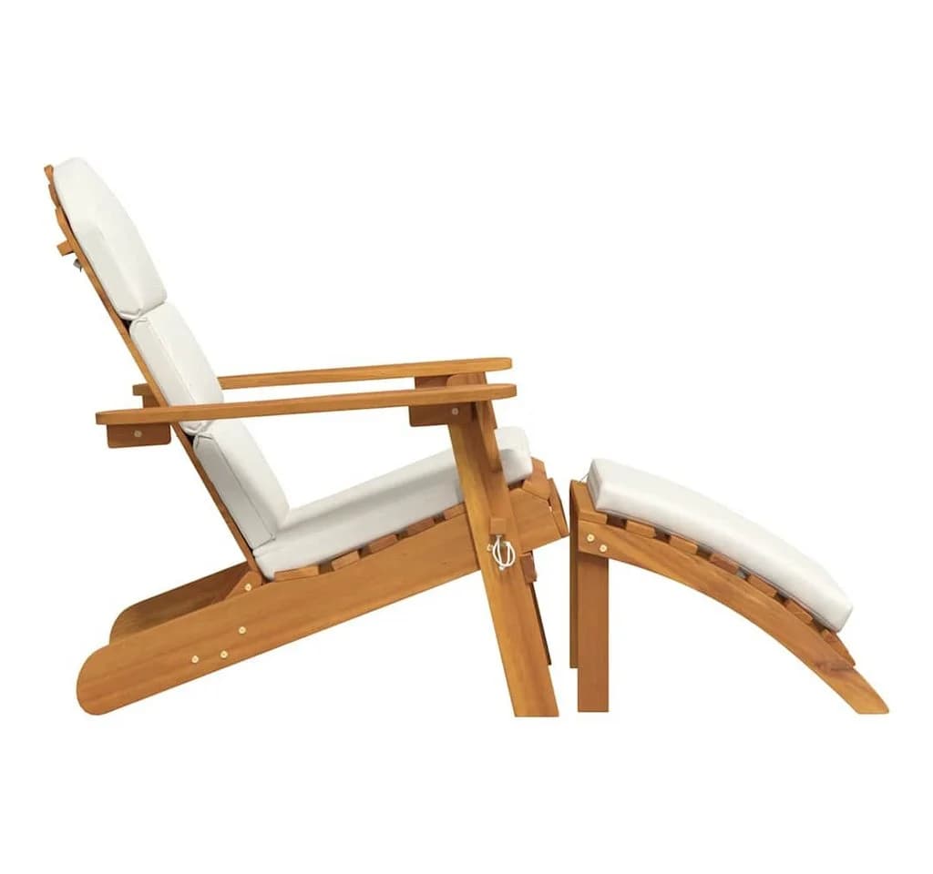 vidaXL Adirondack Gartenstuhl mit Fußstütze Massivholz Akazie - Bild 5