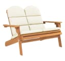 vidaXL Adirondack-Gartenbank mit Kissen Massivholz Beige Bild 2