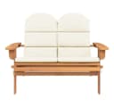 vidaXL Adirondack-Gartenbank mit Kissen Massivholz Beige Bild 3