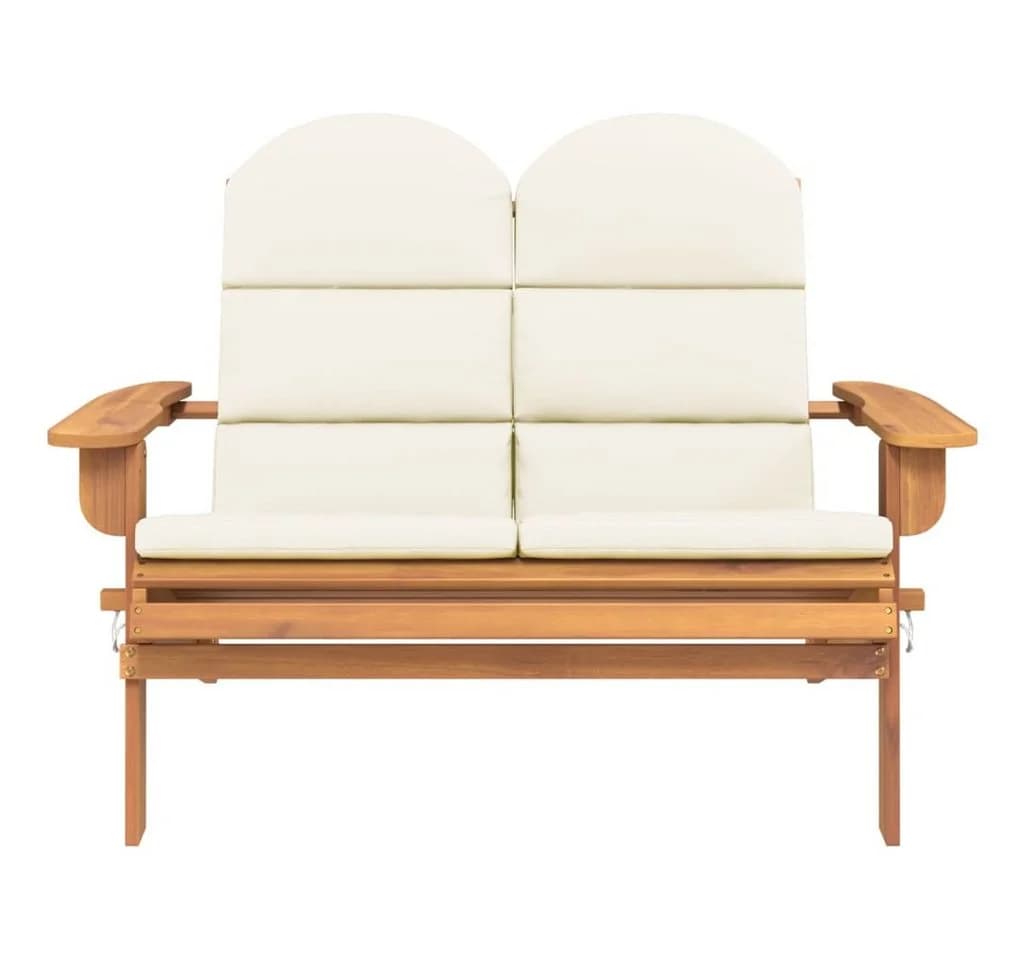 vidaXL Adirondack-Gartenbank mit Kissen Massivholz Beige - Bild 3