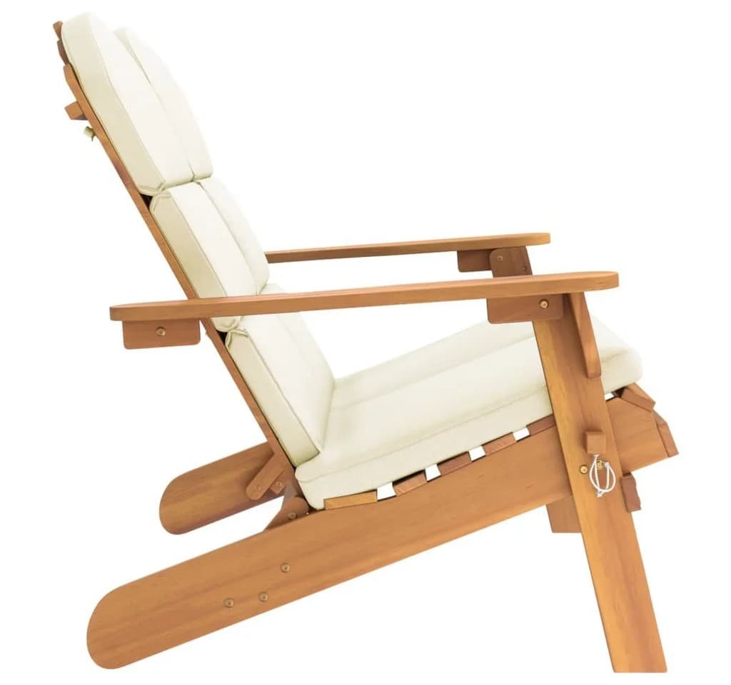 vidaXL Adirondack-Gartenbank mit Kissen Massivholz Beige - Bild 4