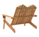 vidaXL Adirondack-Gartenbank mit Kissen Massivholz Beige Bild 5