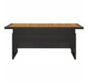 vidaXL Gartentisch Schwarz 100x50x43/63 cm Akazienholz & Poly Rattan Bild 3