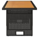 vidaXL Gartentisch Schwarz 100x50x43/63 cm Akazienholz & Poly Rattan Bild 4