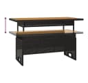 vidaXL Gartentisch Schwarz 100x50x43/63 cm Akazienholz & Poly Rattan Bild 5