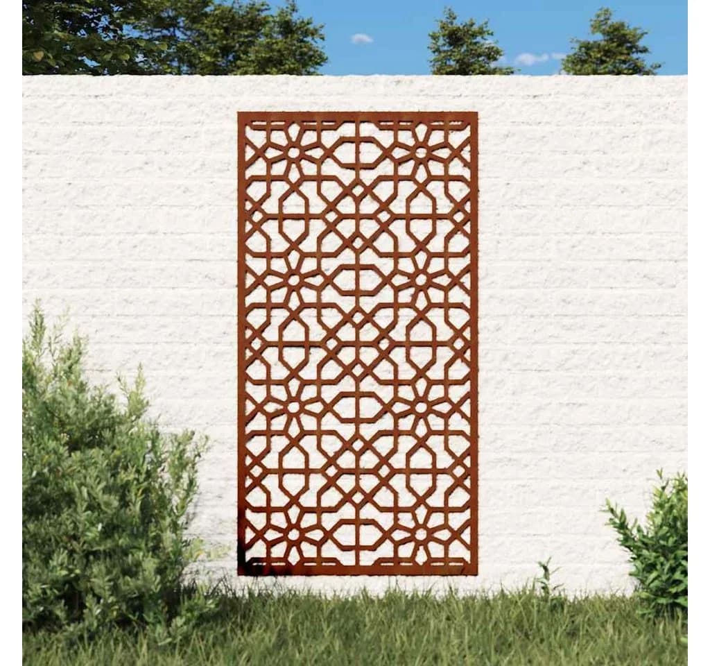 VIDAXL Garten-Wanddeko 105x55 cm Cortenstahl Maurisches Design